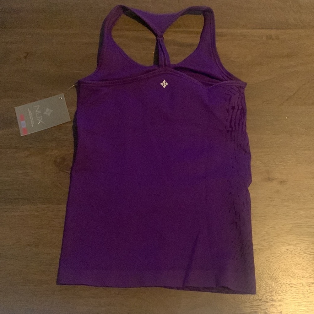 NWT NUX Women's  Compression purple Razorback Tank small - Picture 7 of 13